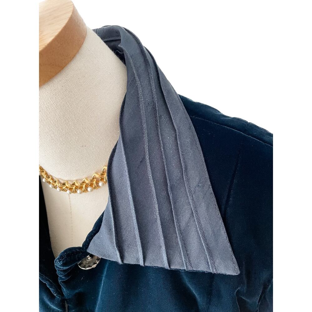 Velvet & rhinestone bespoke hand tailored evening jacket size small XS-S - Picture 4 of 8